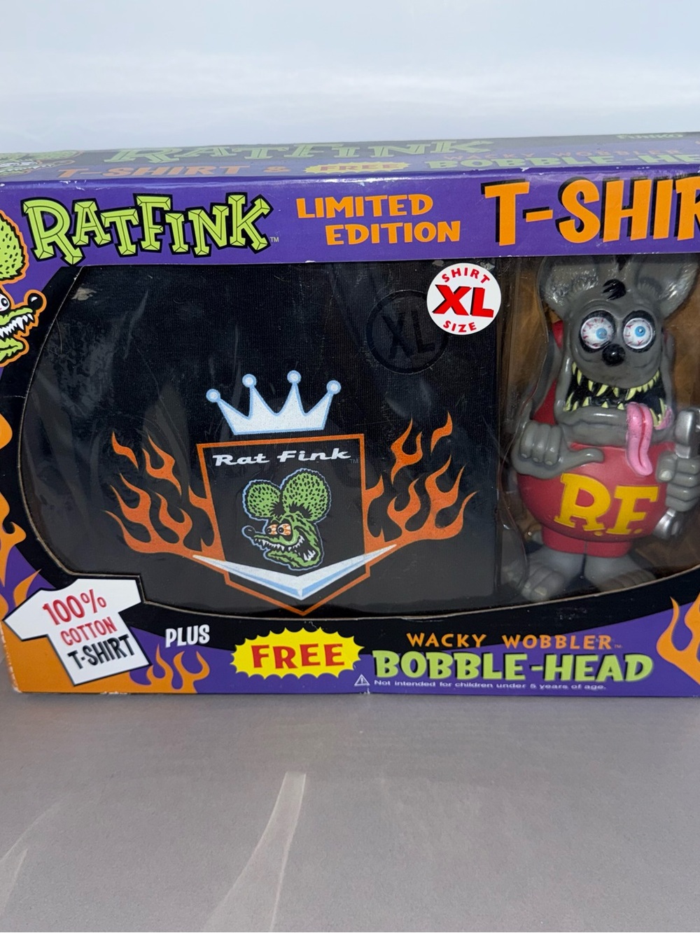 Funko Rat Fink Wacky Wobbler Bobblehead & XL T-Shirt Limited Edition